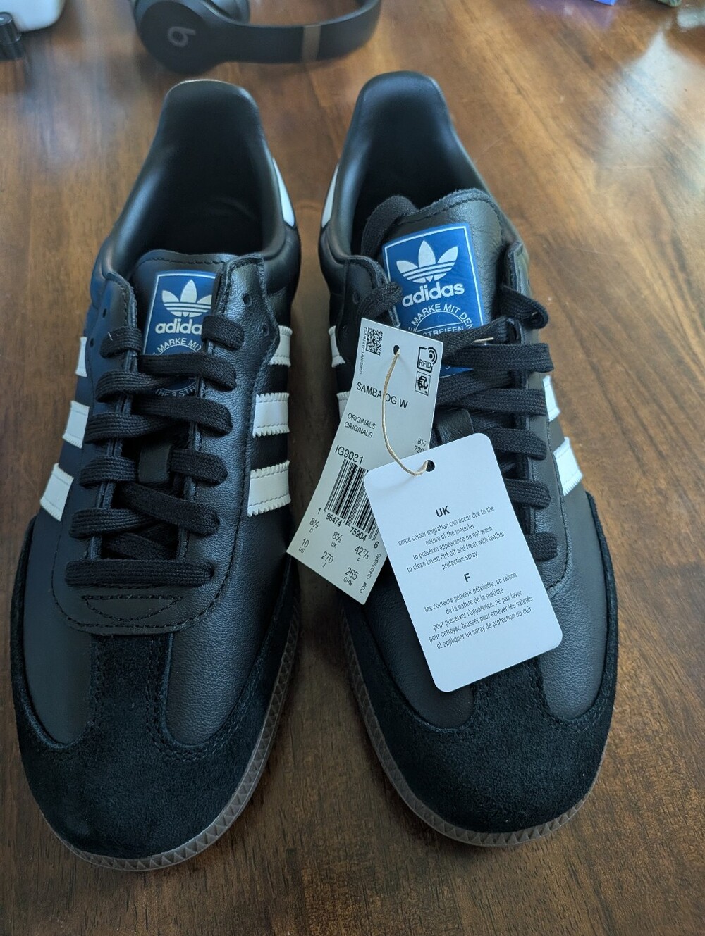 adidas Samba OG Black White Gum Sneakers Women’s Size 10 NWT